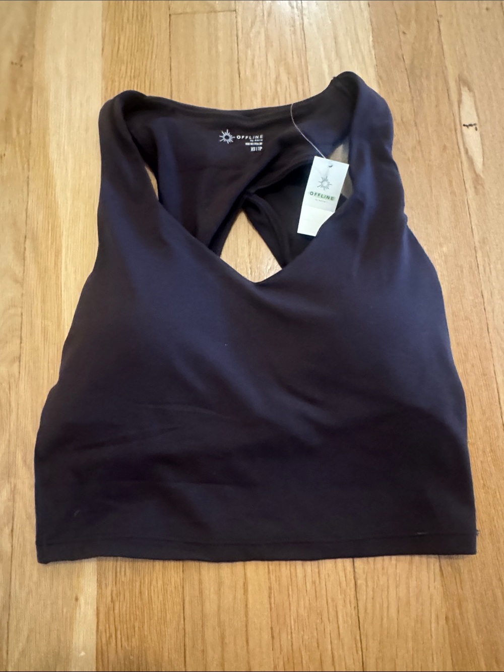 NWT Offline Longline Tank with Built in Bra - dark brown
